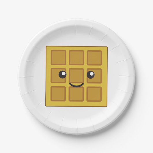Cute Waffle Papieren Bordje (Voorkant)
