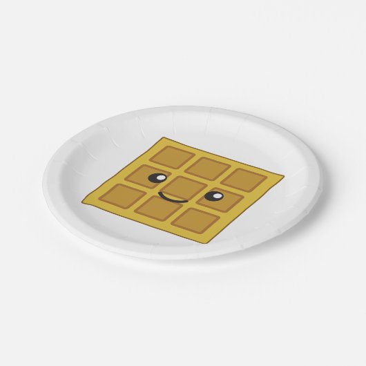 Cute Waffle Papieren Bordje (Gekanteld)