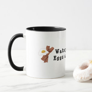 Cute Wakey, Wakey, Eggs en Bakey Coffee Mok