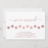 Cute Walch Drukt Roos Gold Paws Moving Aankondiging (Voorkant)