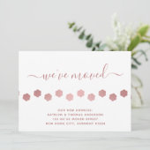 Cute Walch Drukt Roos Gold Paws Moving Aankondiging (Staand voorkant)