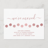 Cute Walch Drukt Roos Gold Paws Moving Aankondigingskaart (Voorkant)