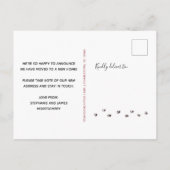 Cute Walch Prints Roos Gold Moving Aankondigingskaart (Achterkant)