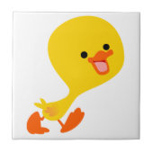 Cute Waling Cartoon Ducking Tile Tegeltje (Voorkant)