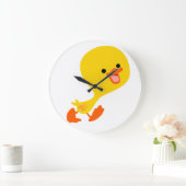 Cute Waling Cartoon Ducking Wall Clock Grote Klok (Huis)