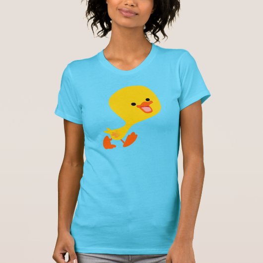 Cute Waling Cartoon Ducking Women T-Shirt (Voorkant)