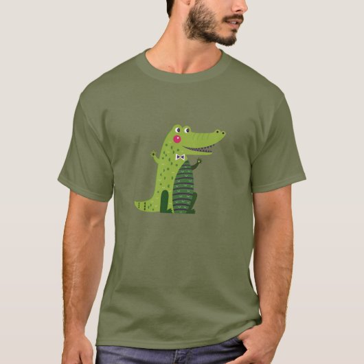 Cute Walking Alligator T-Shirt (Voorkant)