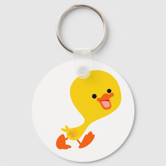 Cute Walking Cartoon Ducking Sleutelhanger (Voorkant)