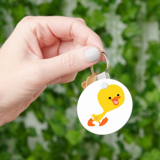 Cute Walking Cartoon Ducking Sleutelhanger (Hand)