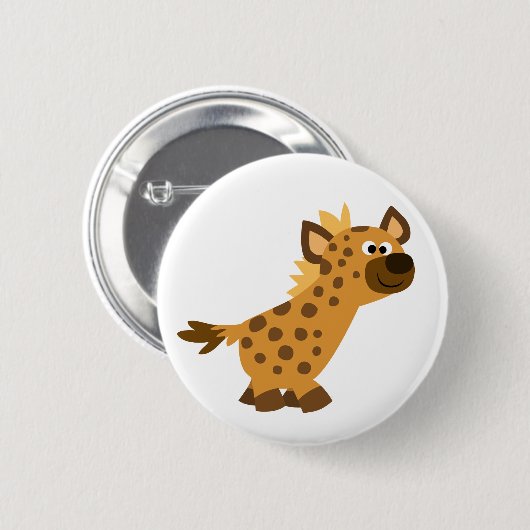 Cute Walking Cartoon Hyena Ronde Button 5,7 Cm (Voorkant /achterkant)