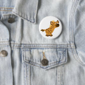 Cute Walking Cartoon Hyena Ronde Button 5,7 Cm (In situ)