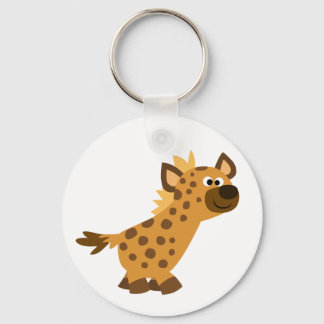 Cute Walking Cartoon Hyena Sleutelhanger