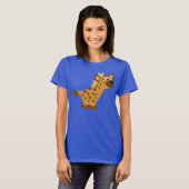 Cute Walking Cartoon Hyena Women T-Shirt (Voorkant volledig)
