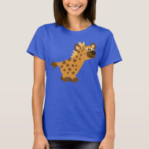 Cute Walking Cartoon Hyena Women T-Shirt