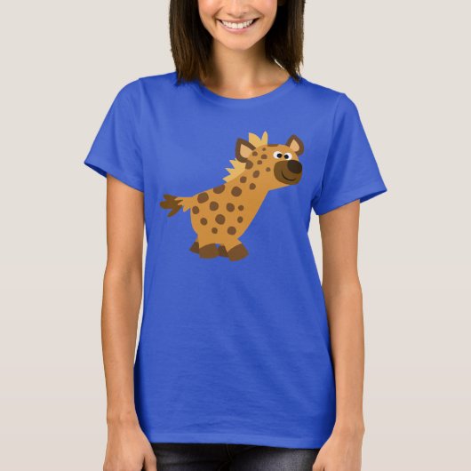 Cute Walking Cartoon Hyena Women T-Shirt (Voorkant)