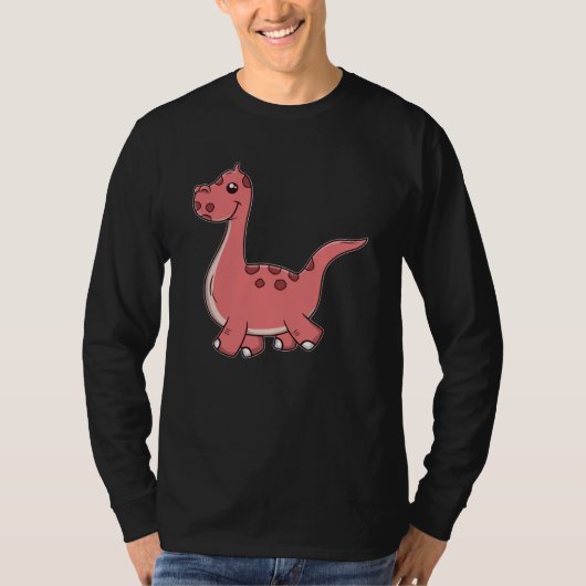 Cute Walking Dinosaur T-shirt (Voorkant)