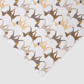 Cute Walking Hounds Tissuepapier (Detail)