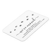 Cute Walking Paw Prints Moving New Address Magneet (Linkerzijde)