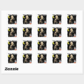 Cute Walking Zombie Kinder Halloween Vierkante Sticker (Vel)