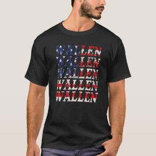 Cute Wallen Merch American Flag Red Blue Cou T-shirt