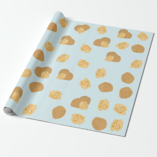 Cute Walnoten Nut Pattern Cadeaupapier
