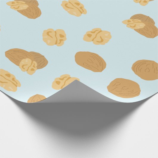 Cute Walnoten Nut Pattern Cadeaupapier (Hoek)