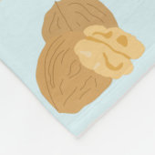 Cute Walnoten Nut Pattern Fleece Deken (Hoek)