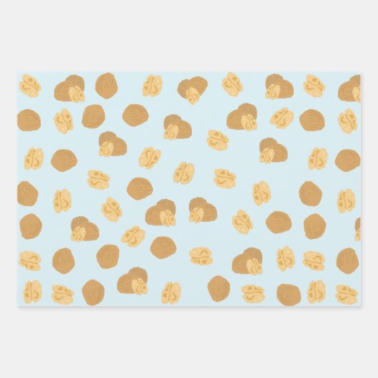 Cute Walnoten Nut Pattern Inpakpapier Vel (Voorkant 2)