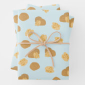 Cute Walnoten Nut Pattern Inpakpapier Vel (In situ)