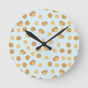 Cute Walnoten Nut Pattern Kitchen Decor Ronde Klok