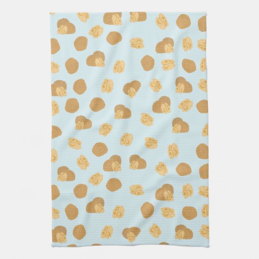 Cute Walnoten Nut Pattern Kitchen Decor Theedoek (Verticaal)