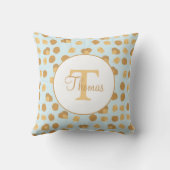 Cute Walnoten Nut Pattern Monogram Kussen (Achterkant)