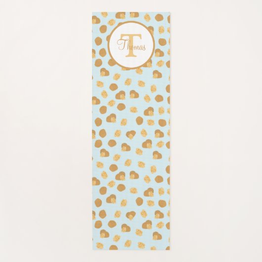 Cute Walnoten Nut Pattern Monogram Yogamat (Voorkant)