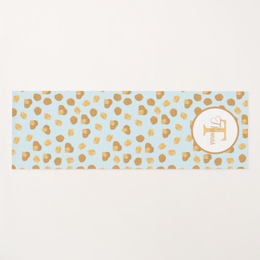 Cute Walnoten Nut Pattern Monogram Yogamat (Voorkant (horizontaal))