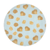 Cute Walnoten Nut Pattern Pastel Blue Snijplank (Voorkant)