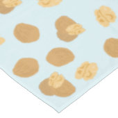 Cute Walnoten Nut Pattern Pastel Blue Tafelkleed (Gekanteld)