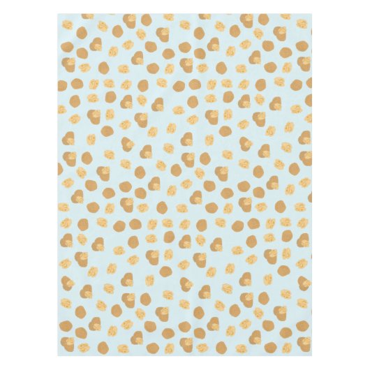 Cute Walnoten Nut Pattern Pastel Blue Tafelkleed (Voorkant)