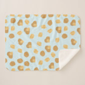 Cute Walnoten Nut Pattern Sherpa Deken (Voorkant (horizontaal))