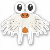 Cute Walrus Animal Costume Funny Halloween Sticker (Voorkant)