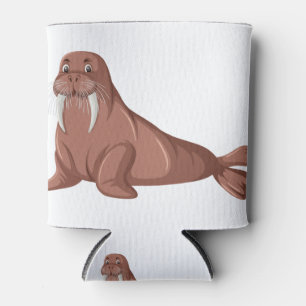 Cute walrus cartoon blikjeskoeler