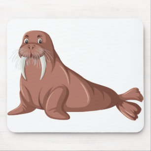 Cute walrus cartoon muismat