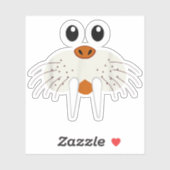 Cute Walrus Dierenkostuum Grappige Halloween Sticker (Vel)