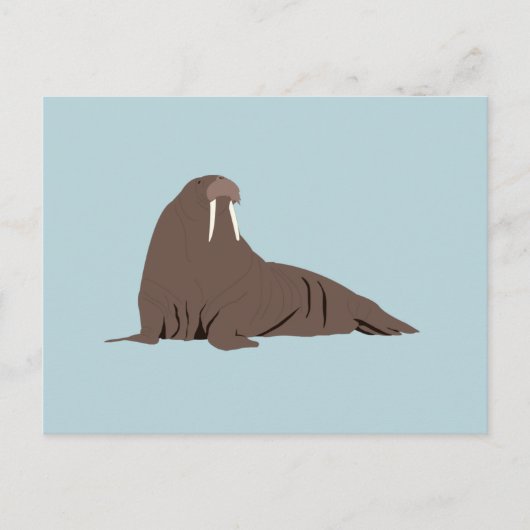 Cute Walrus Illustration Feestdagenkaart (Voorkant)