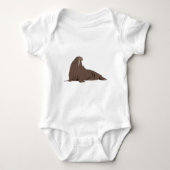 Cute Walrus Illustration Romper (Voorkant)