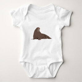 Cute Walrus Illustration Romper