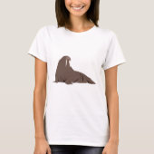 Cute Walrus Illustration T-Shirt (Voorkant)