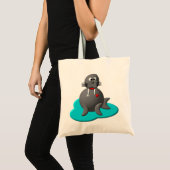 Cute walrus in water tote bag (Voorkant (product))