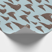 Cute Walrus Pattern Cadeaupapier (Hoek)
