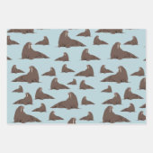 Cute Walrus Pattern Inpakpapier Vel (Voorkant 3)