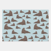 Cute Walrus Pattern Inpakpapier Vel (Voorkant)
